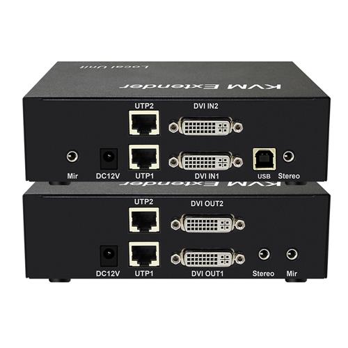雙路DVI KVM無壓縮網(wǎng)線延長(zhǎng)器